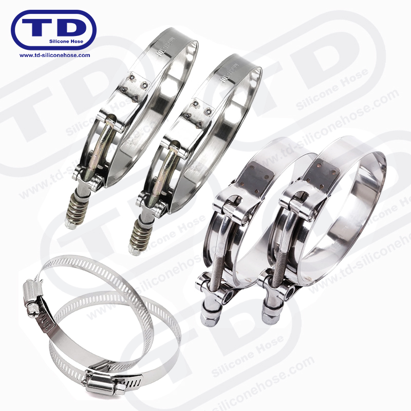 Pegas yang diperkuat klem selang silikon T-bolt
