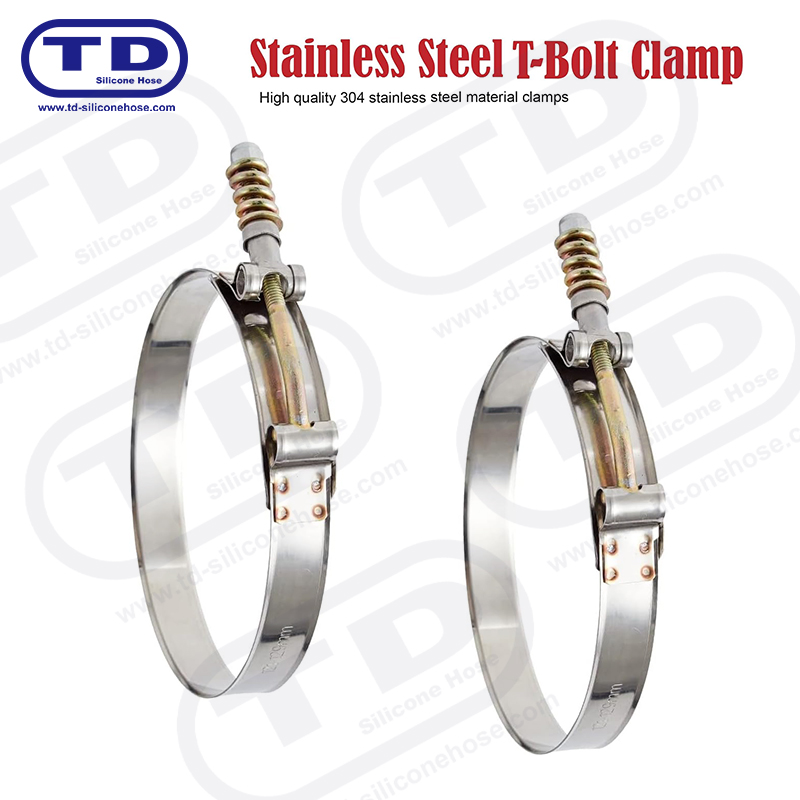 Pegas yang diperkuat klem selang silikon T-bolt