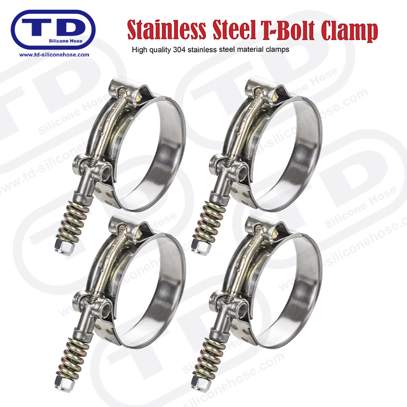 Pegas yang diperkuat klem selang silikon T-bolt