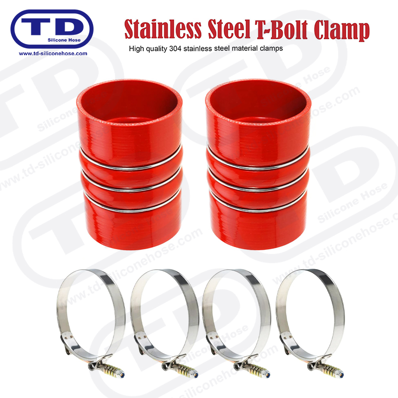 Pegas yang diperkuat klem selang silikon T-bolt