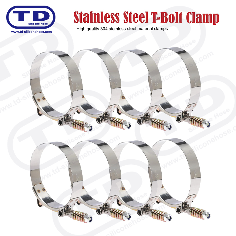 Pegas yang diperkuat klem selang silikon T-bolt