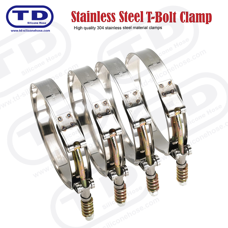 Pegas yang diperkuat klem selang silikon T-bolt