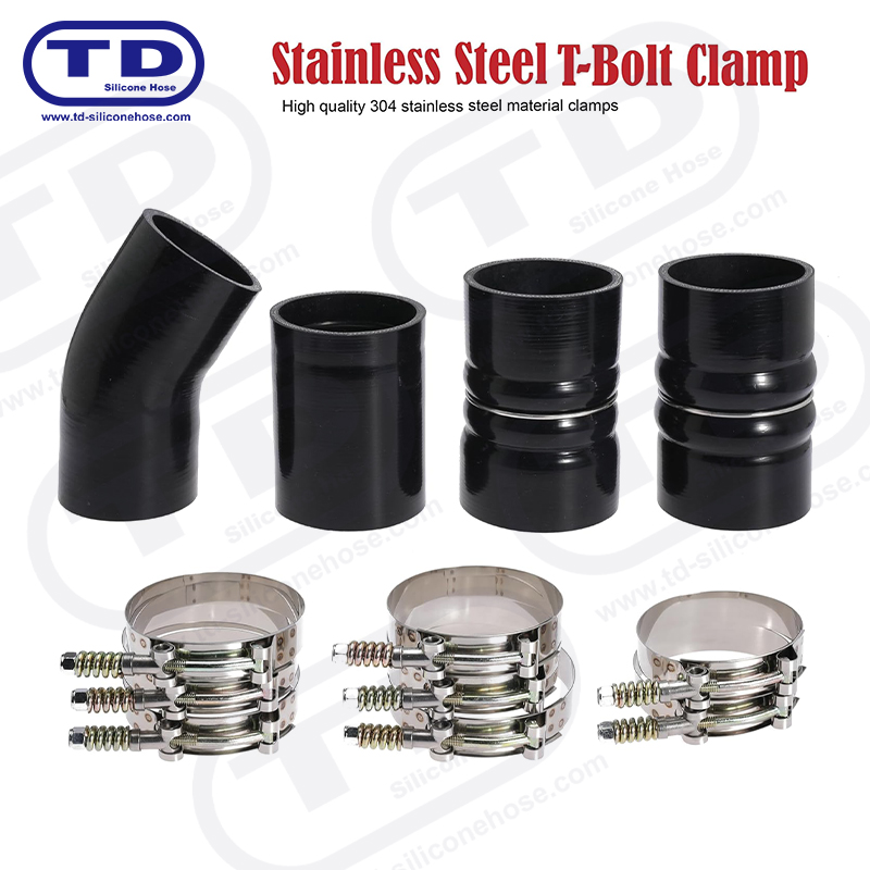 Pegas yang diperkuat klem selang silikon T-bolt