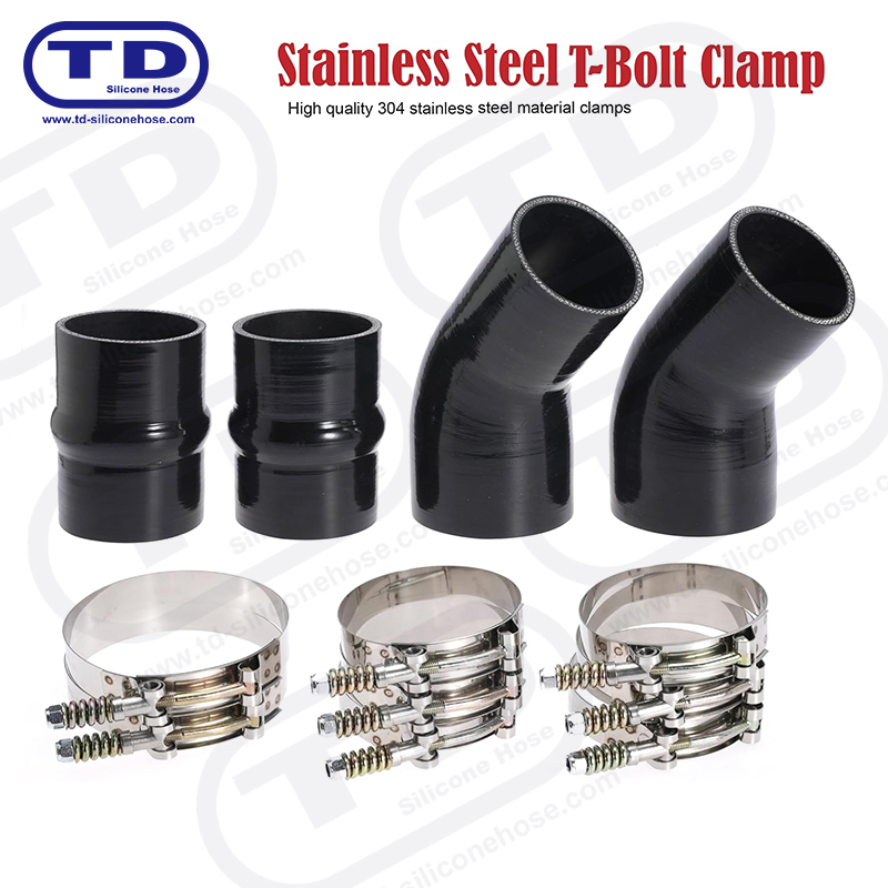 Pegas yang diperkuat klem selang silikon T-bolt