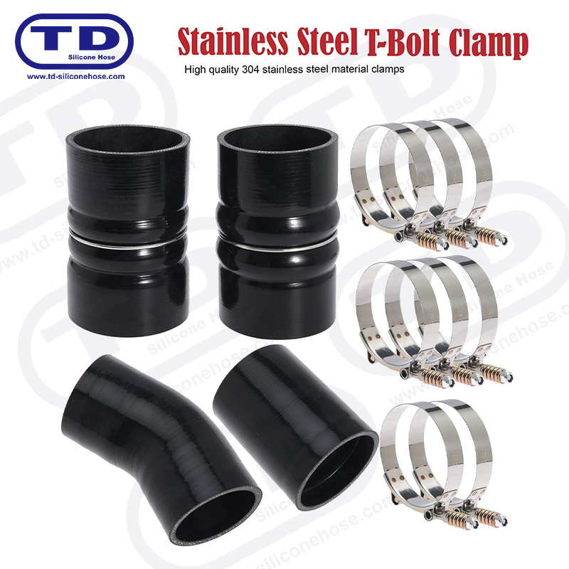 Pegas yang diperkuat klem selang silikon T-bolt