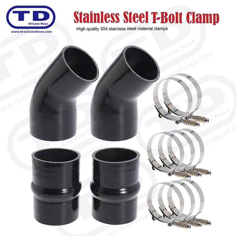 Pegas yang diperkuat klem selang silikon T-bolt