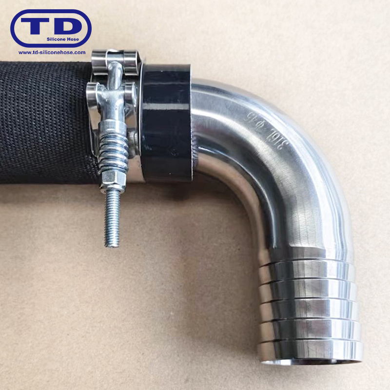 Pegas yang diperkuat klem selang silikon T-bolt