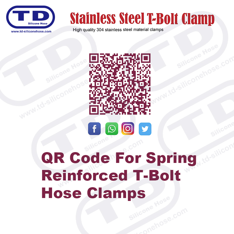 Pegas yang diperkuat klem selang silikon T-bolt