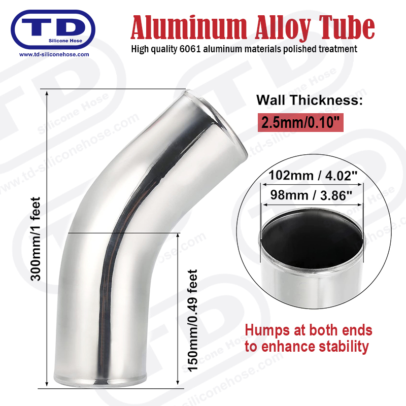 Pipa Aluminium 45 ° OD Siku: 1.0 