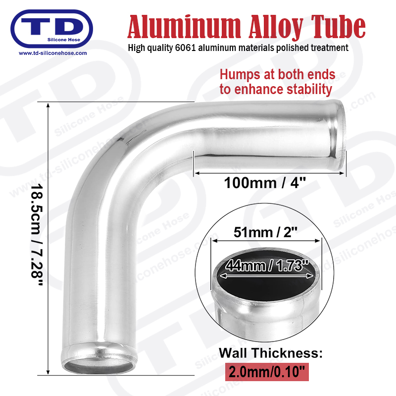 Pipa Aluminium 90 ° OD Siku: 1.0 